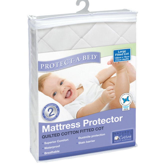 Protectabed 'Baby' Waterproof Cotton Quilted Fitted Mattress Protector