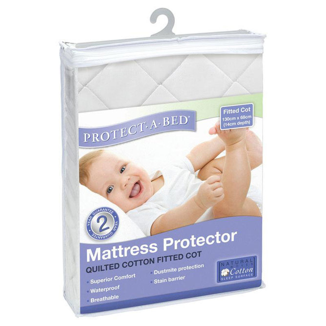 Protectabed 'Baby' Waterproof Cotton Quilted Fitted Mattress Protector