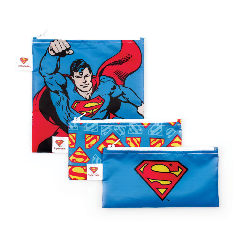 Bumkins Snack Bag Combo 3pk - DC Comics