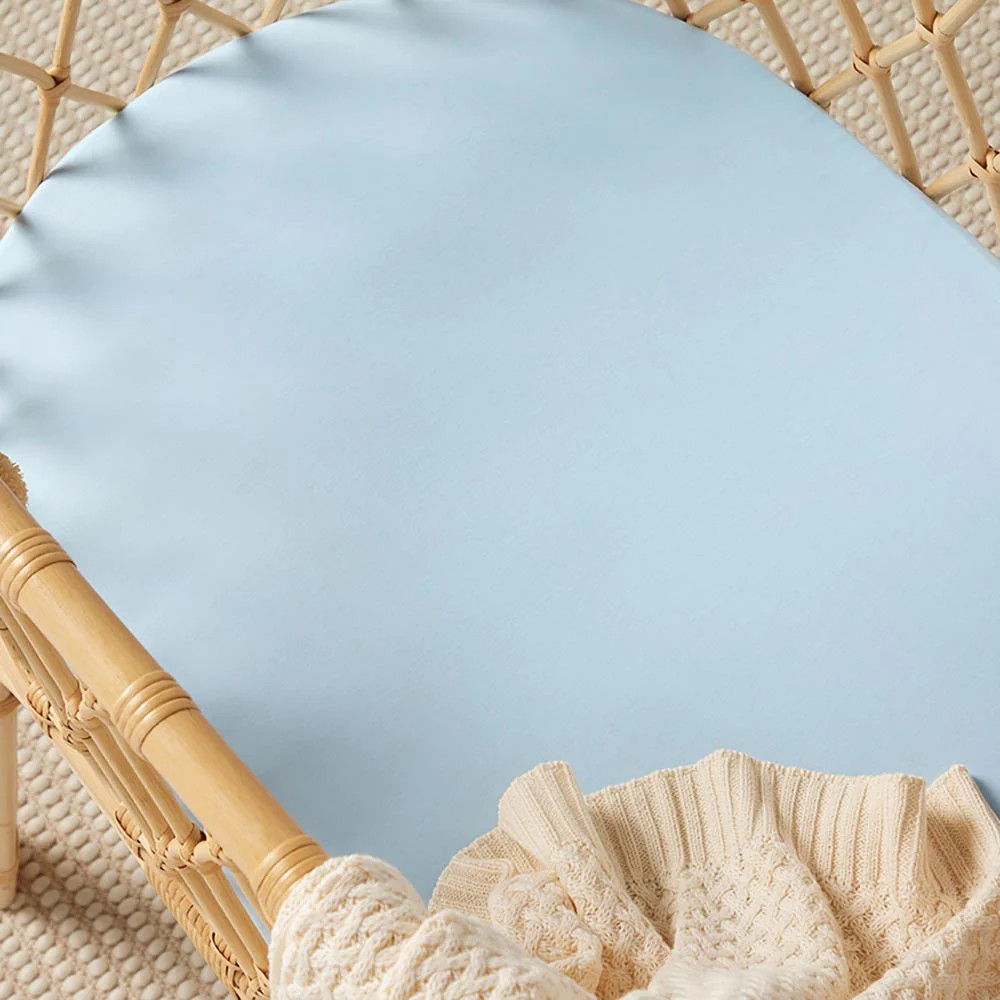 Snuggle Hunny Kids Fitted Bassinet Sheet / Change Pad Cover - 80 x 48cm