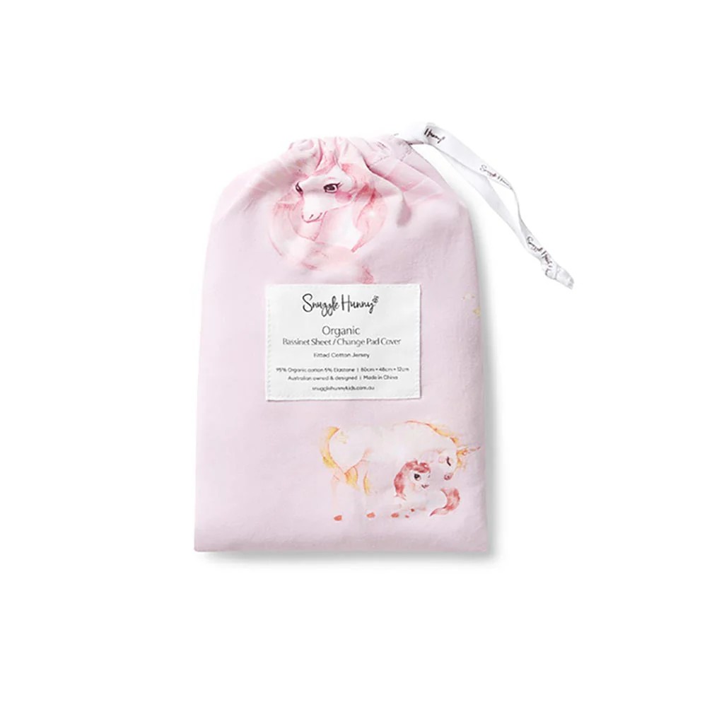 Snuggle Hunny Kids Fitted Bassinet Sheet / Change Pad Cover - 80 x 48cm