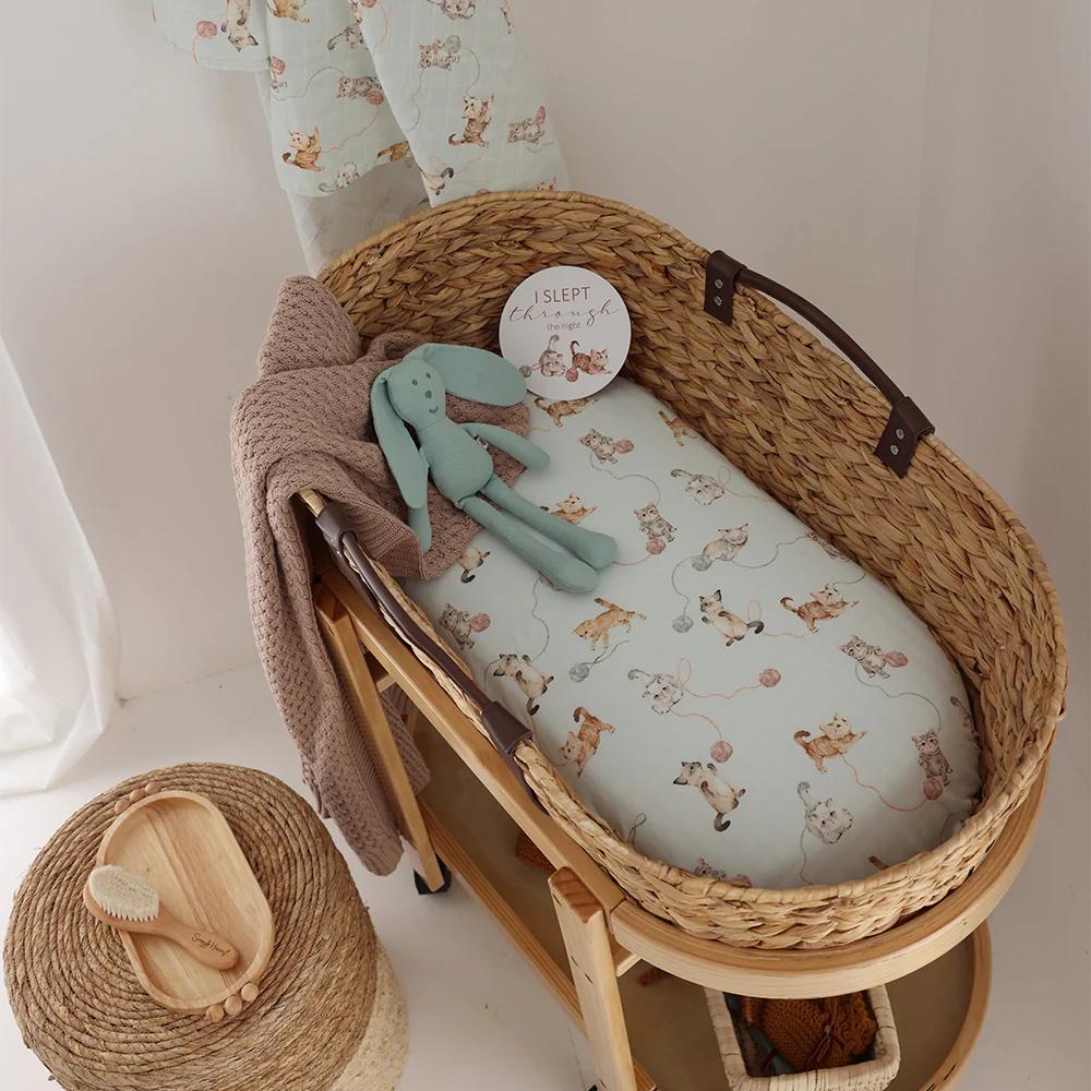 Snuggle Hunny Kids Fitted Bassinet Sheet / Change Pad Cover - 80 x 48cm Snuggle Hunny Kids Fitted Bassinet Sheet / Change Pad Cover - 80 x 48cm