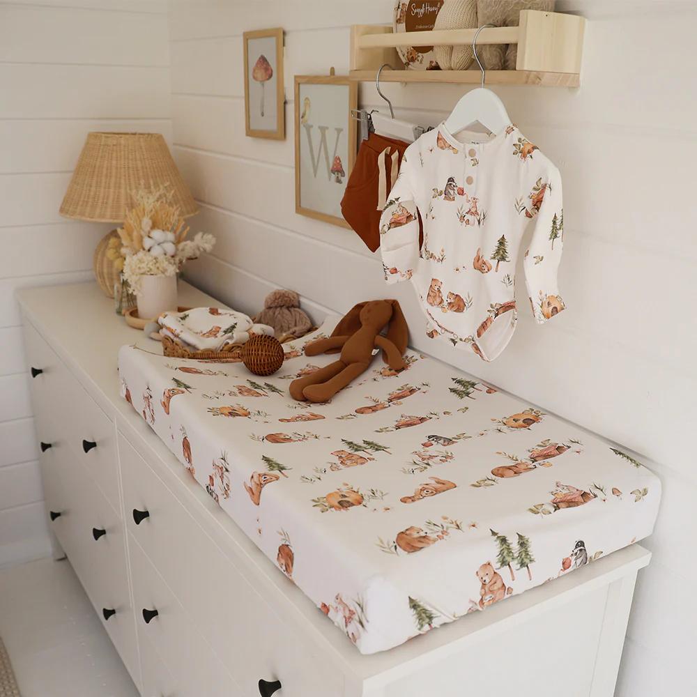 Snuggle Hunny Kids Fitted Bassinet Sheet / Change Pad Cover - 80 x 48cm