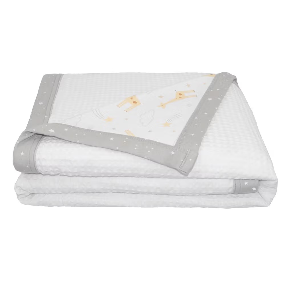 Living Textiles Cot Waffle Jersey Blanket