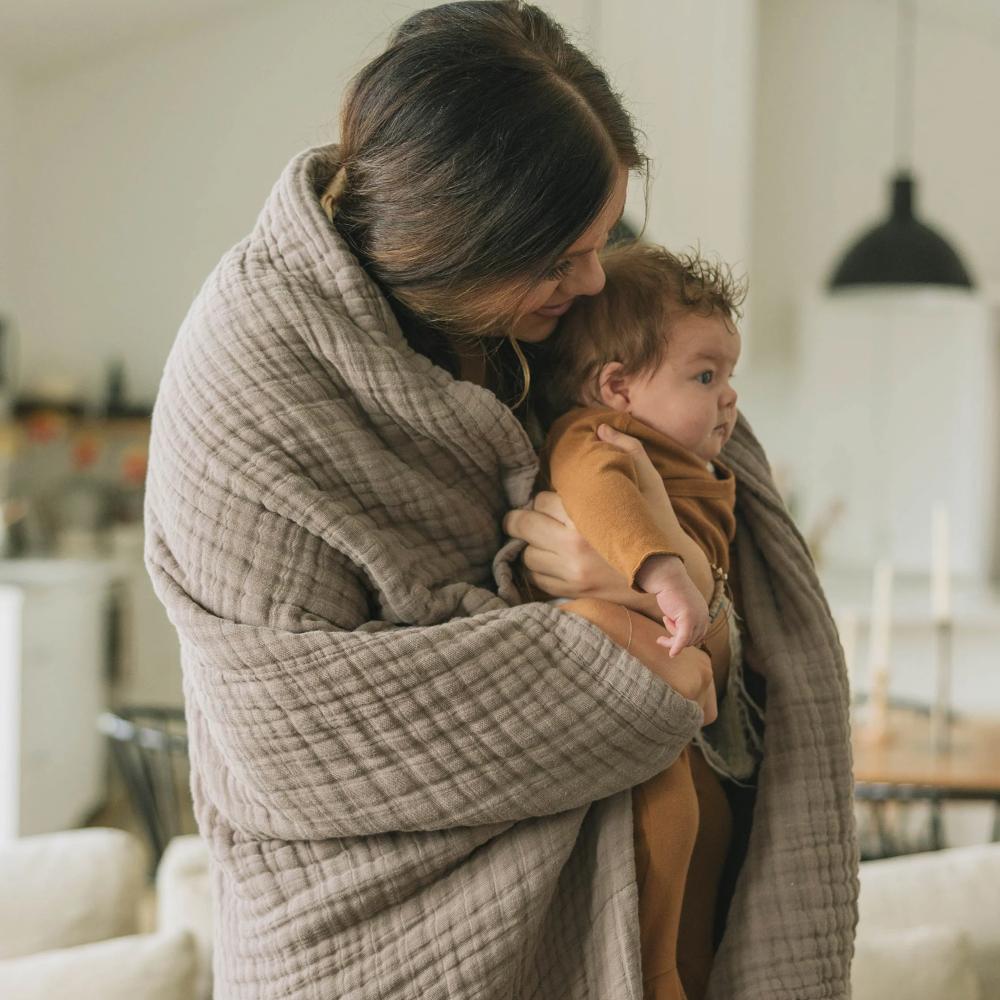 Little Unicorn Muslin Quilted Throw Blanket