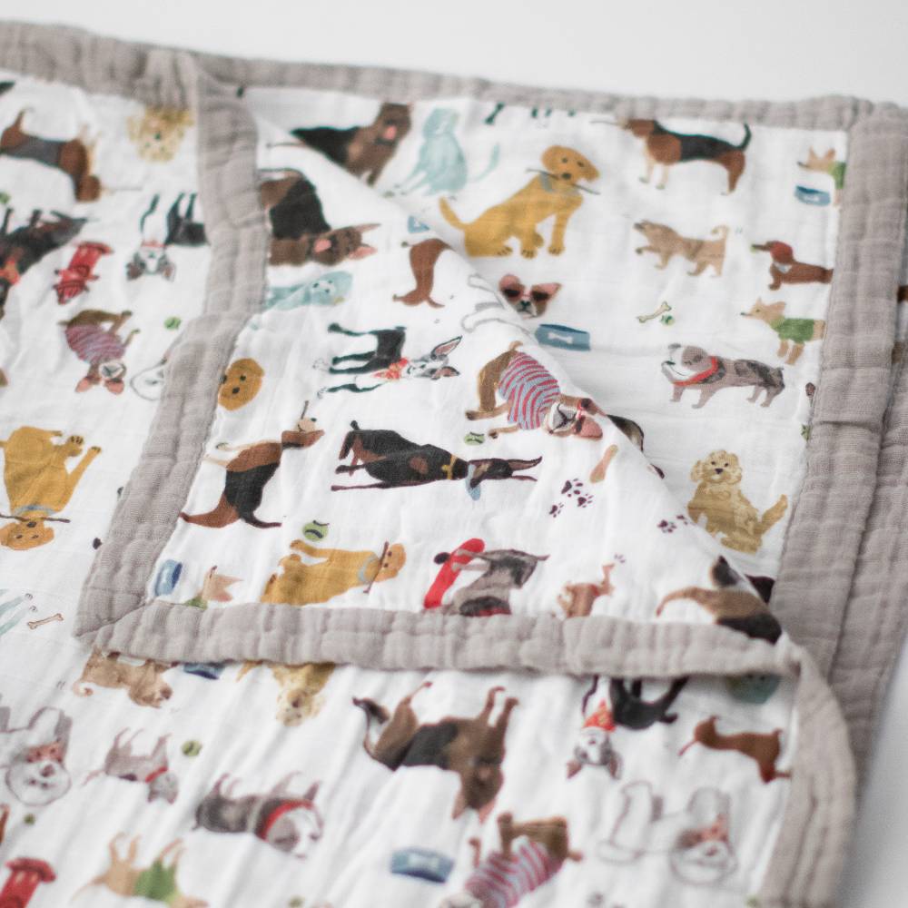 Little Unicorn Muslin Quilted Throw Blanket