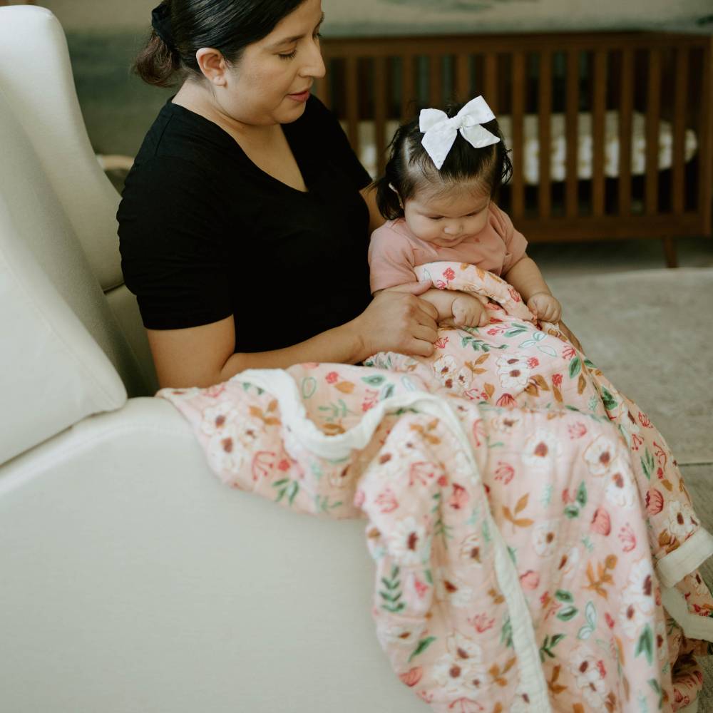 Little Unicorn Muslin Quilted Throw Blanket