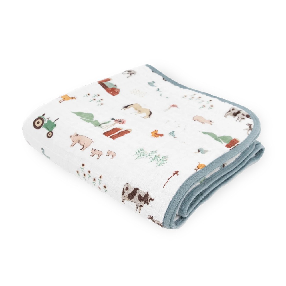 Little Unicorn 4 layer Muslin Cot Blanket