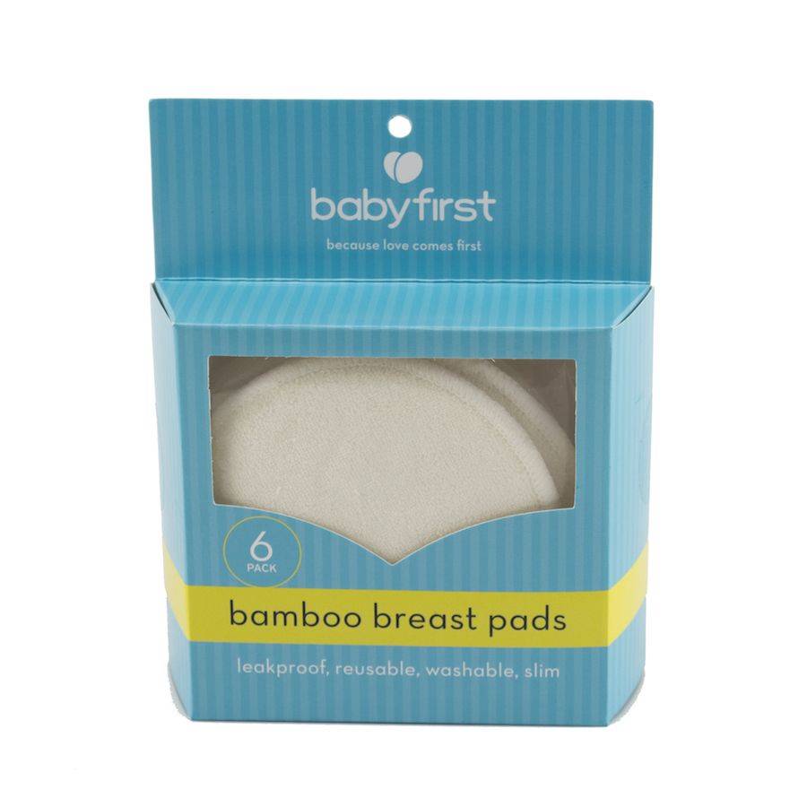 Baby First Waterproof Bamboo Breast Pads 6 pack