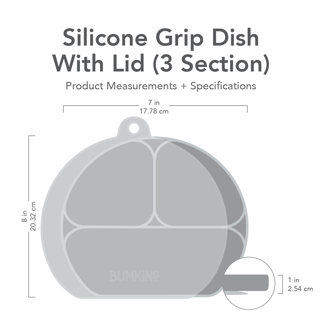 Bumkins Silicone Grip Dish + Lid