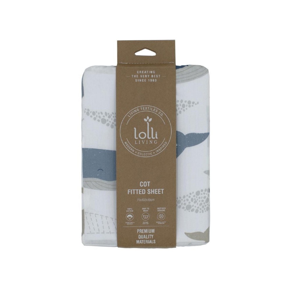 Lolli Living Sateen Fitted Cot Sheet - 135 x 75cm