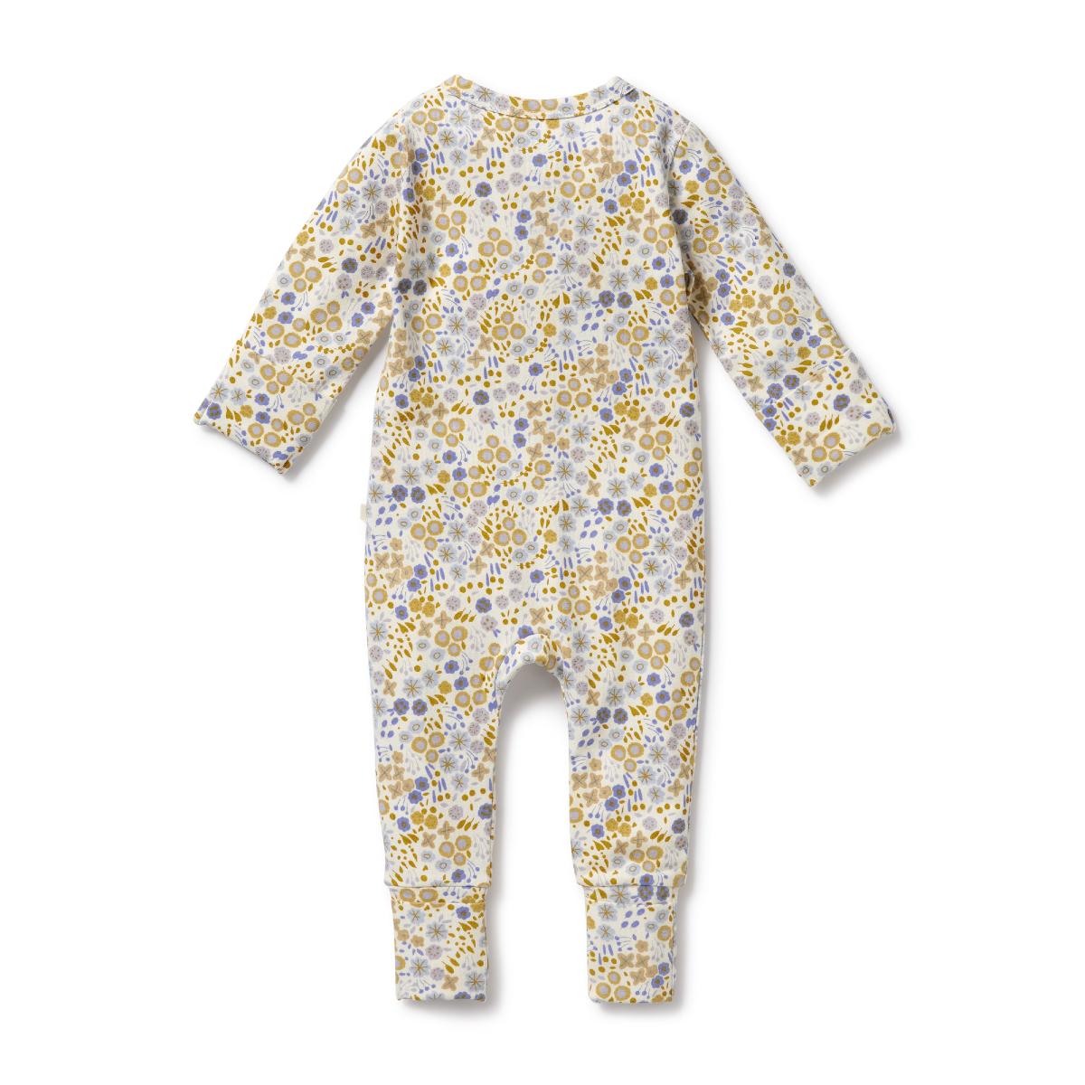 Wilson + Frenchy Long Sleeve Organic Zipsuit with feet - Clearance