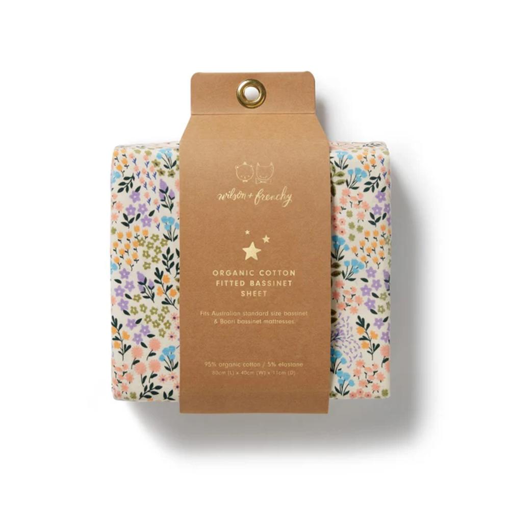 Wilson & Frenchy Organic Bassinet Fitted Sheet - 80 x 40cm