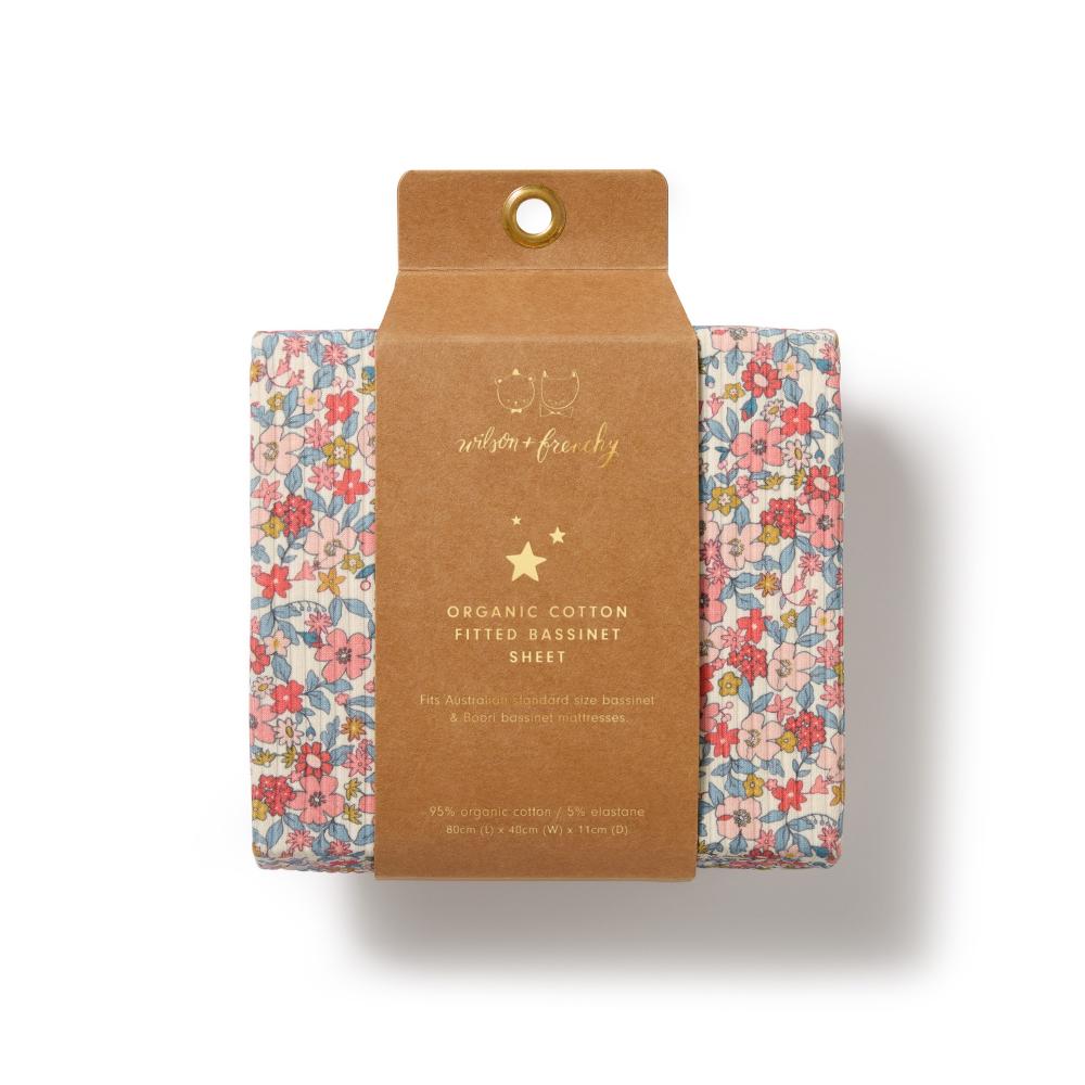 Wilson & Frenchy Organic Bassinet Fitted Sheet - 80 x 40cm