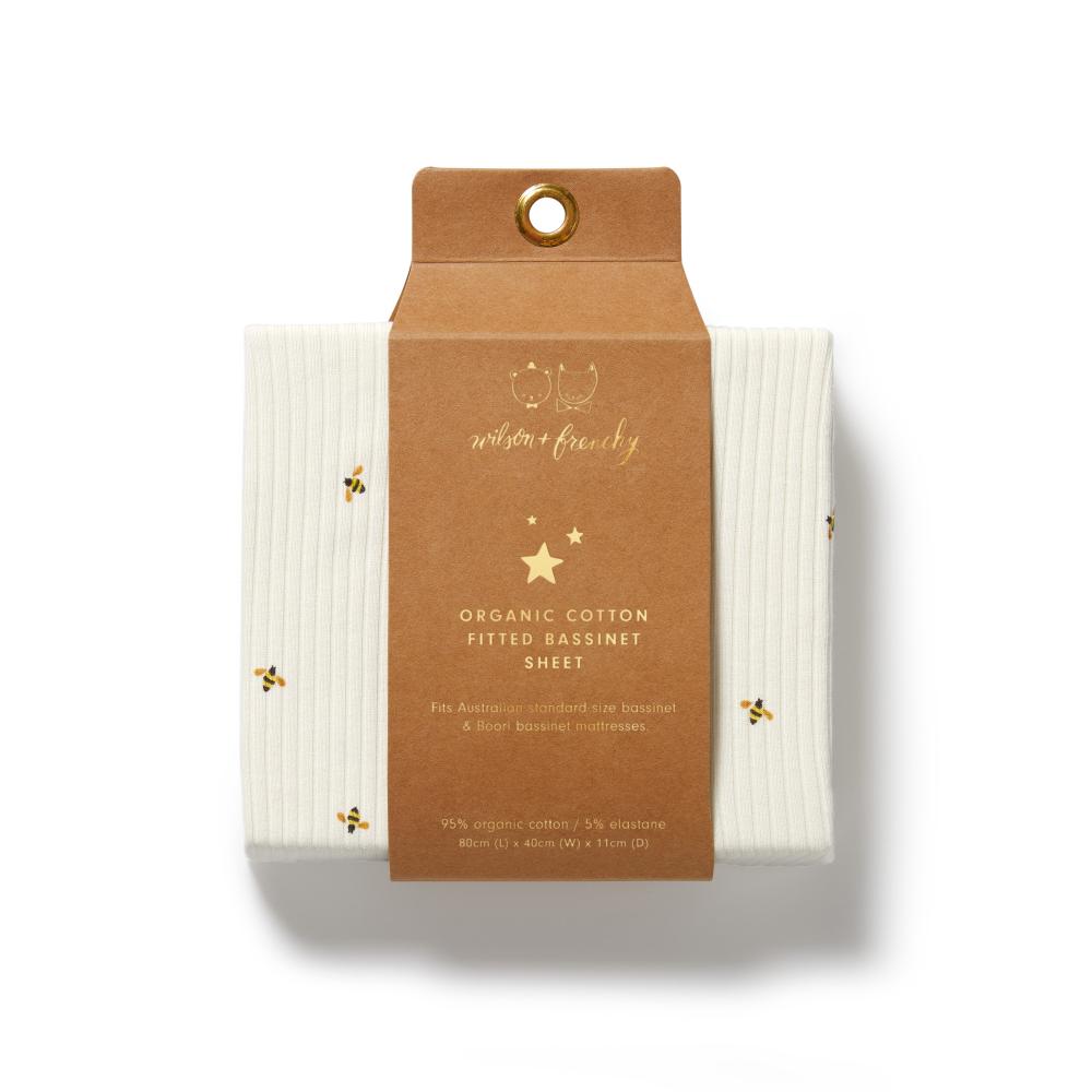 Wilson & Frenchy Organic Bassinet Fitted Sheet - 80 x 40cm Wilson & Frenchy Organic Bassinet Fitted Sheet - 80 x 40cm