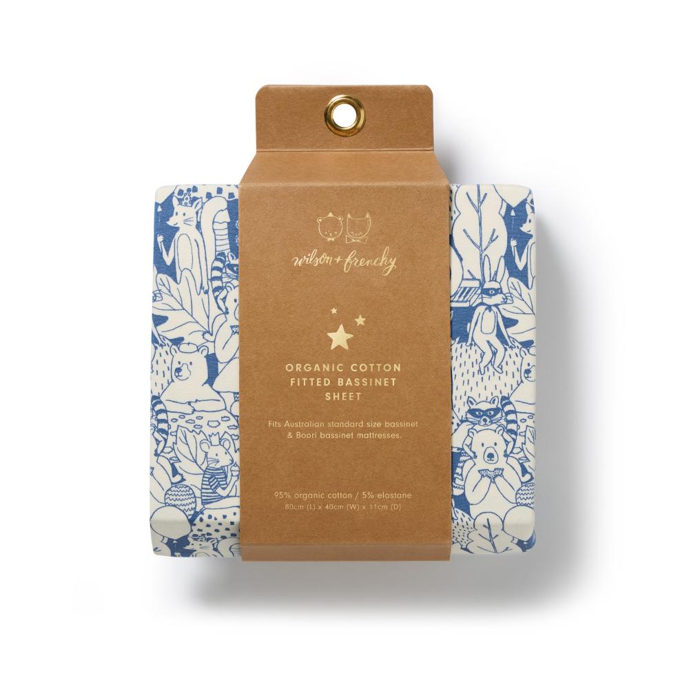 Wilson & Frenchy Organic Bassinet Fitted Sheet - 80 x 40cm