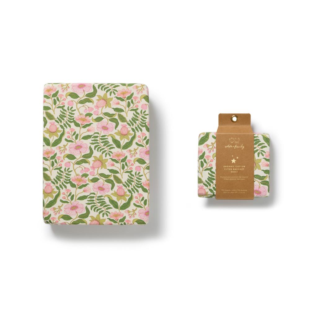 Wilson & Frenchy Organic Bassinet Fitted Sheet - 80 x 40cm