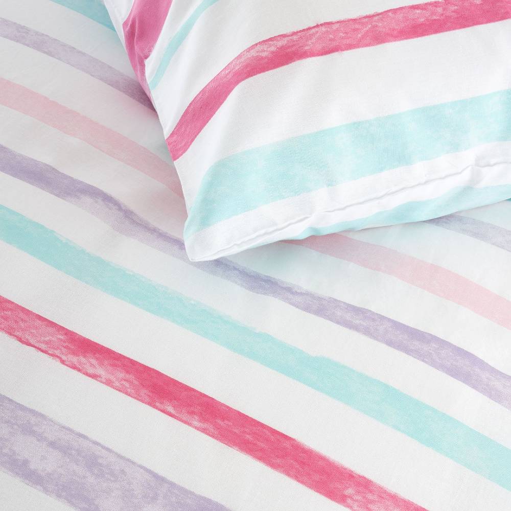 Squiggles Duvet Cover - Pink Painter Stripe