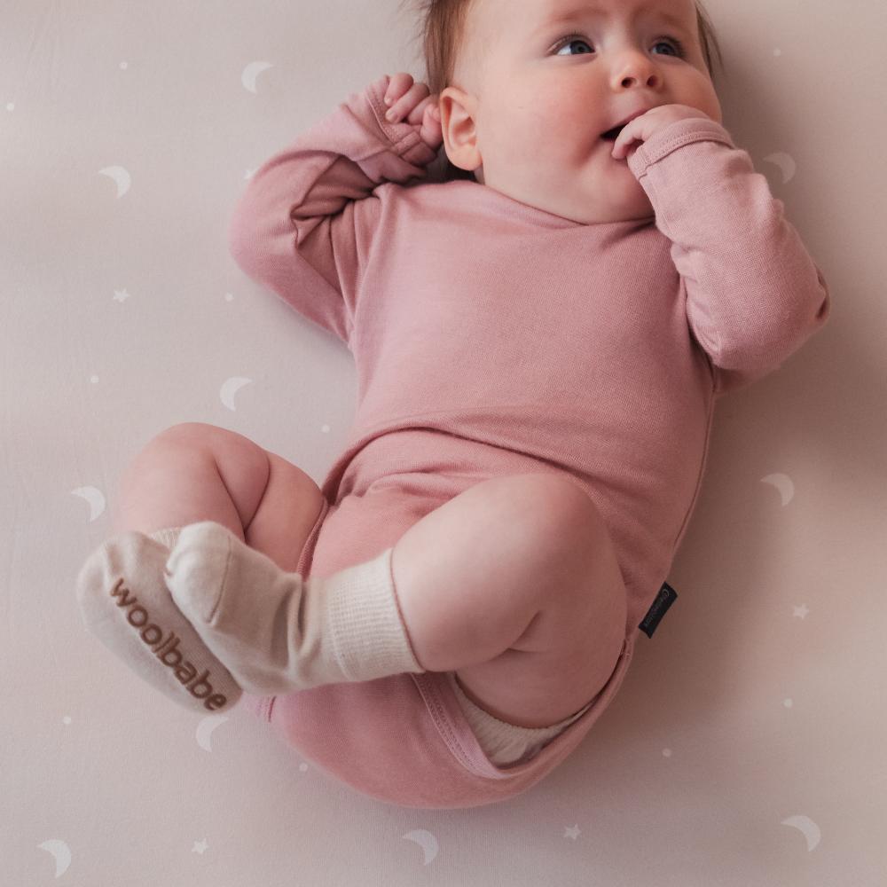 The Sleep Store Jersey New Zealand Merino Wool Long Sleeve Bodysuit - Newborn - 2 years