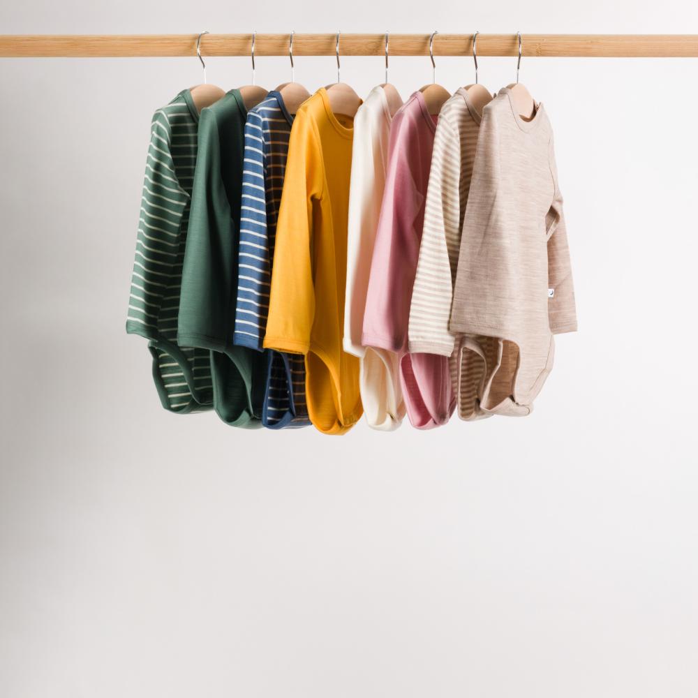 The Sleep Store Jersey New Zealand Merino Wool Long Sleeve Bodysuit - Newborn - 2 years