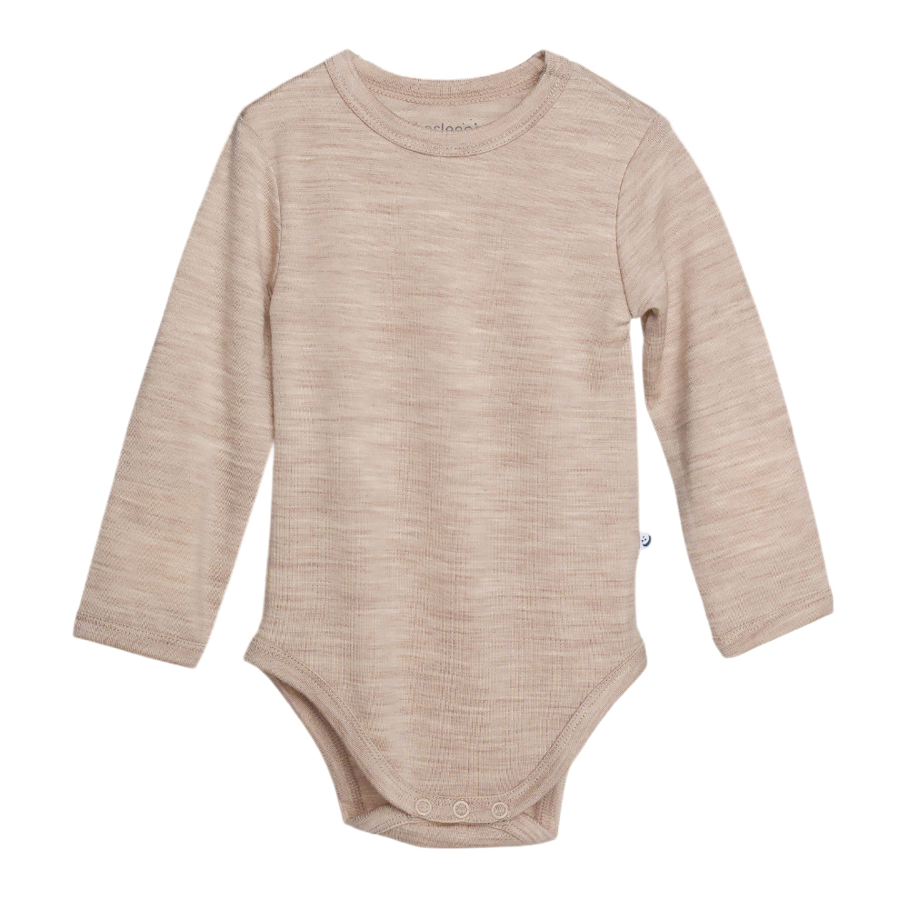 The Sleep Store Jersey New Zealand Merino Wool Long Sleeve Bodysuit - Newborn - 2 years