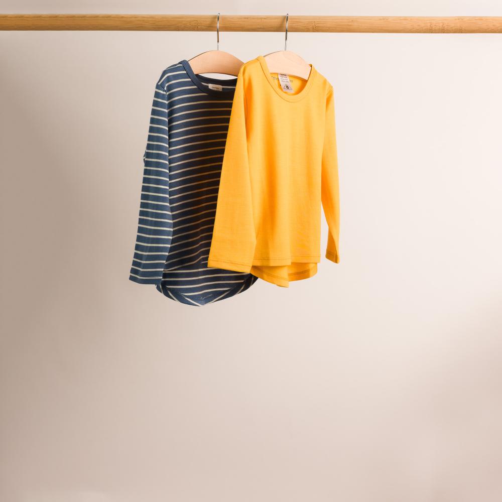 The Sleep Store Jersey New Zealand Merino Wool Long Sleeve Top - Sizes 2, 3, 4 years