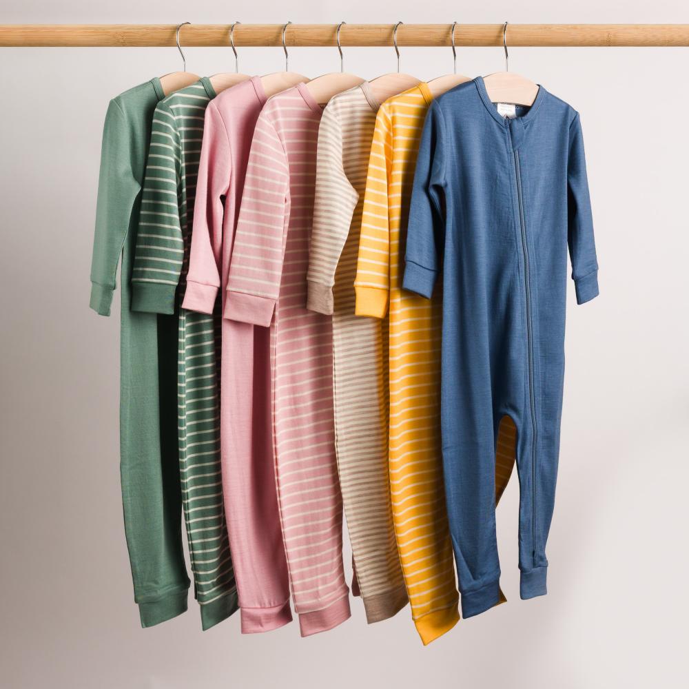 The Sleep Store Jersey New Zealand Merino Wool Zipsuit - Newborn - 3 years