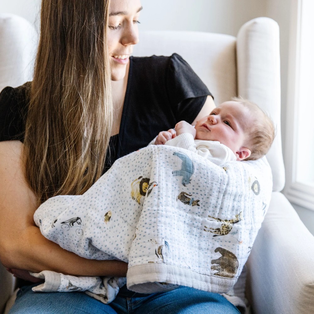 Quilted Cotton Muslin Baby Blanket