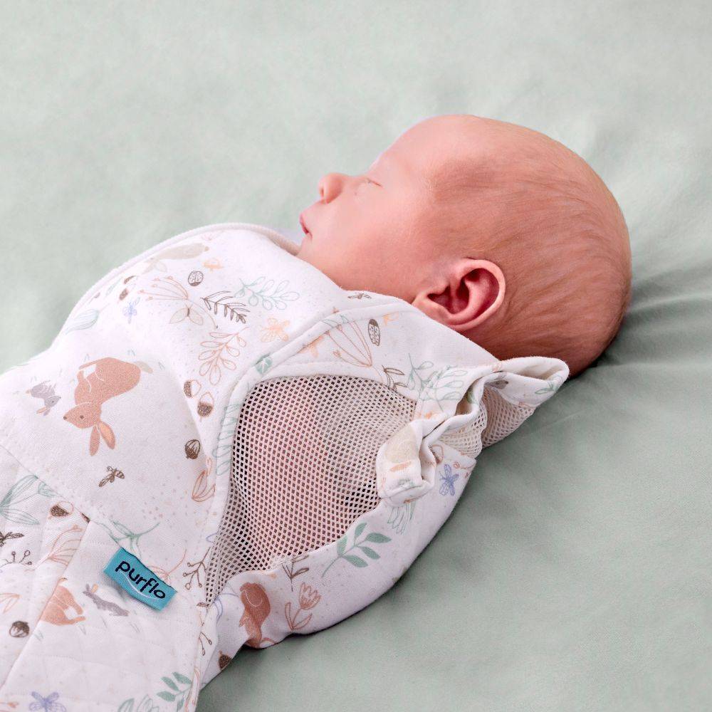 Purflo Swaddle to Sleep Bag - Lightweight 0.5 tog - Clearance
