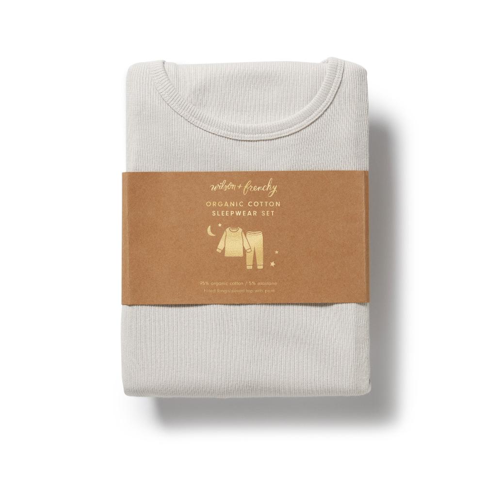 Wilson & Frenchy Organic Rib Long Sleeve Pyjamas - Clearance