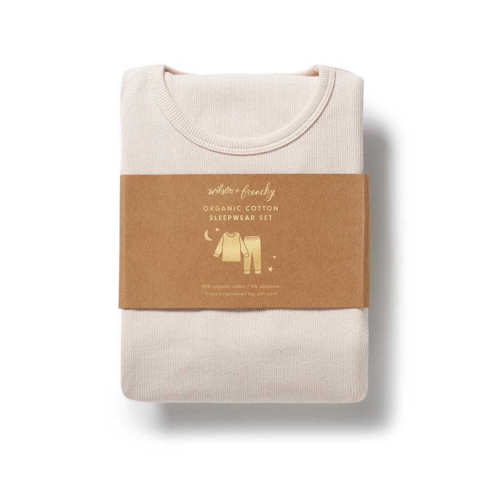 Wilson & Frenchy Organic Rib Long Sleeve Pyjamas - Clearance