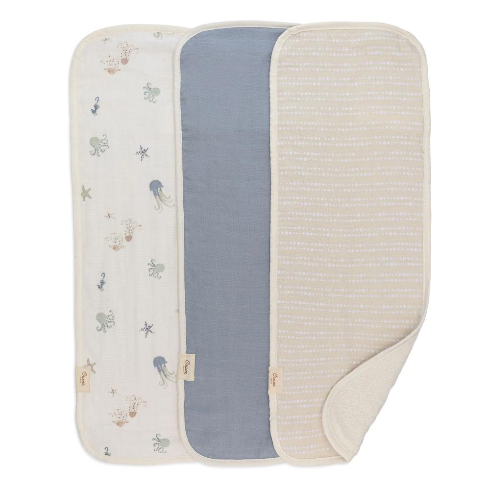 Crane Baby Burp Cloths - 3 Pack