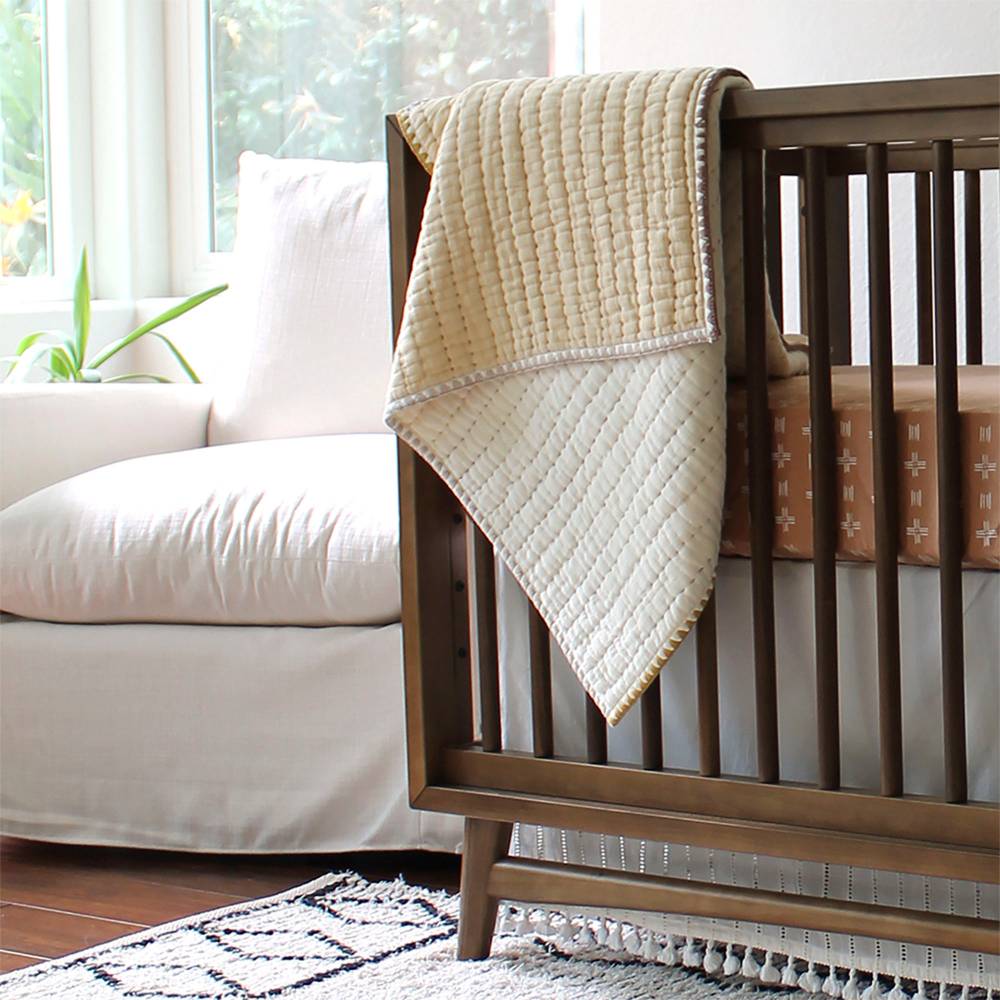 Crane Baby Reversible Cot Quilt - Kendi