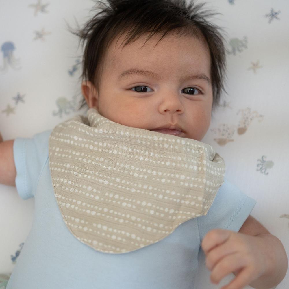 Crane Baby Muslin Bandana Bib 3pk