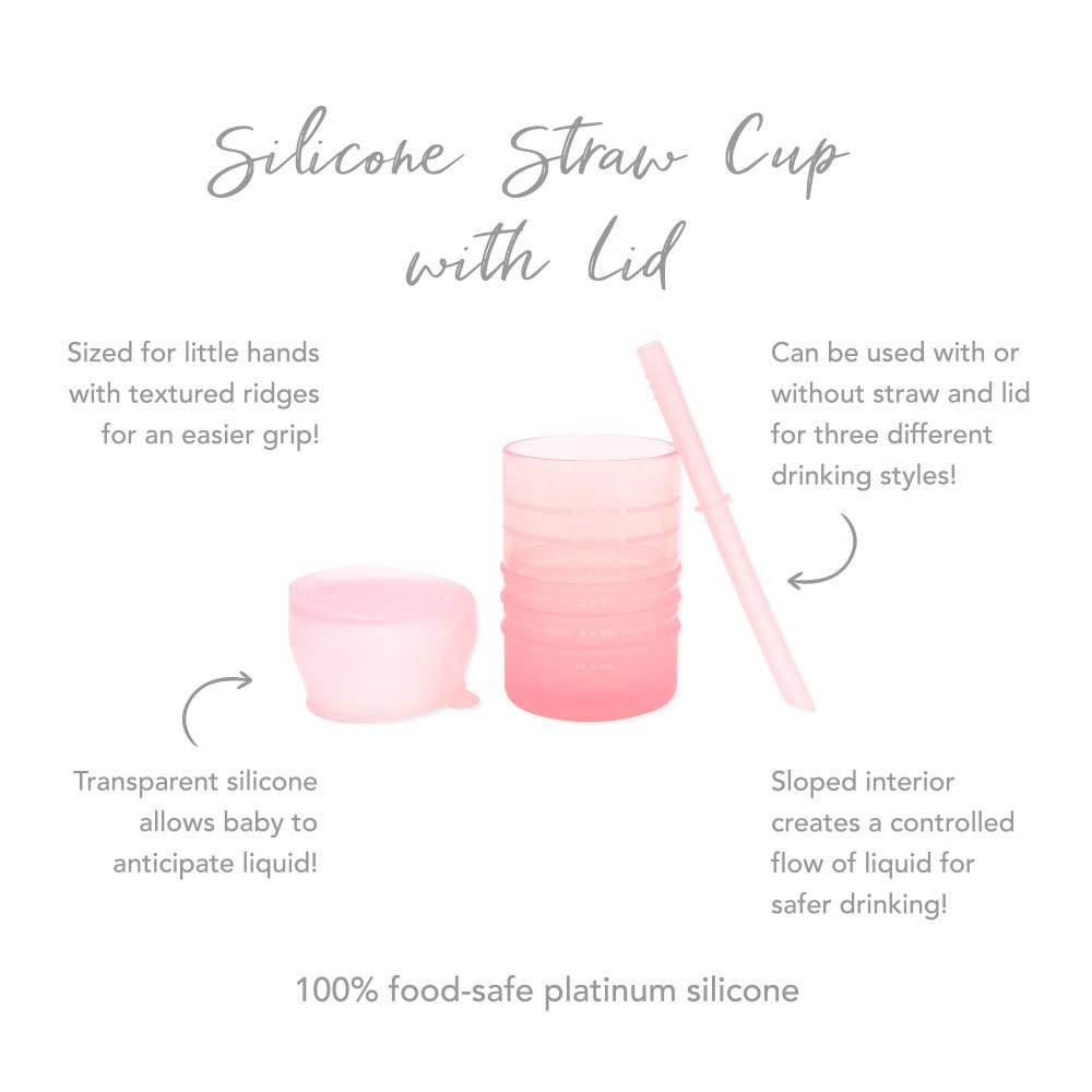 Bumkins Silicone Straw Cup with Lid