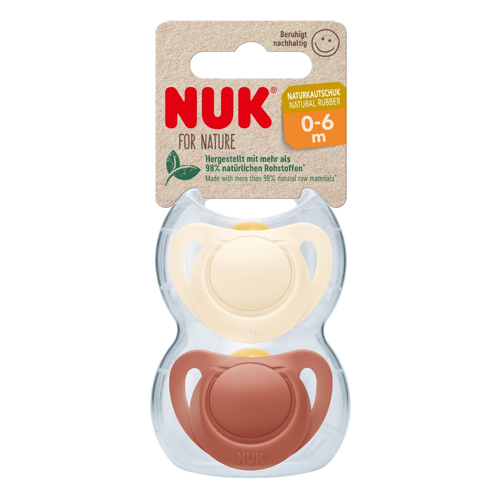 NUK For Nature Latex Soother 2pk