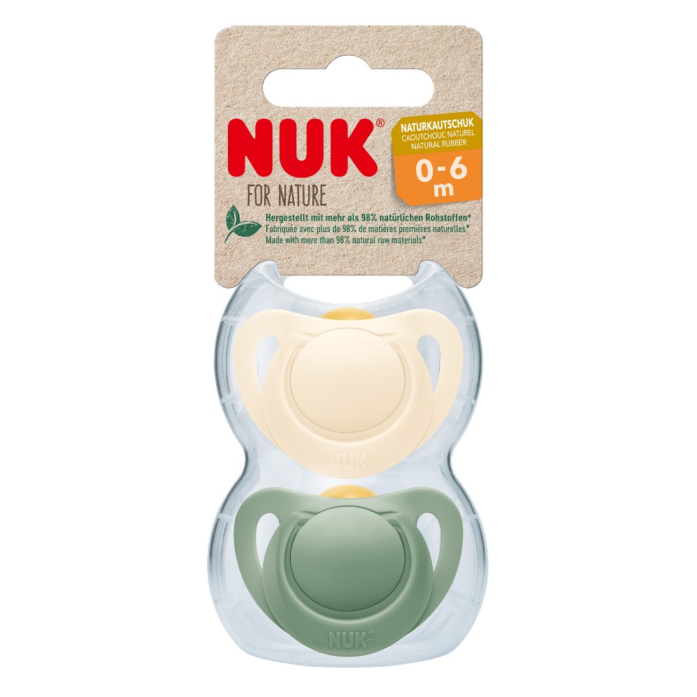 NUK For Nature Latex Soother 2pk
