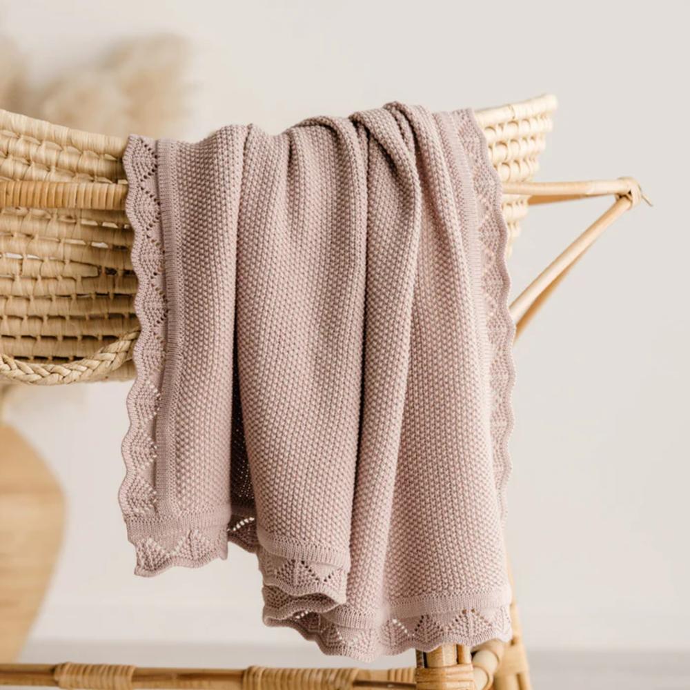 Mod & Tod Scalloped Edge Heirloom Blanket