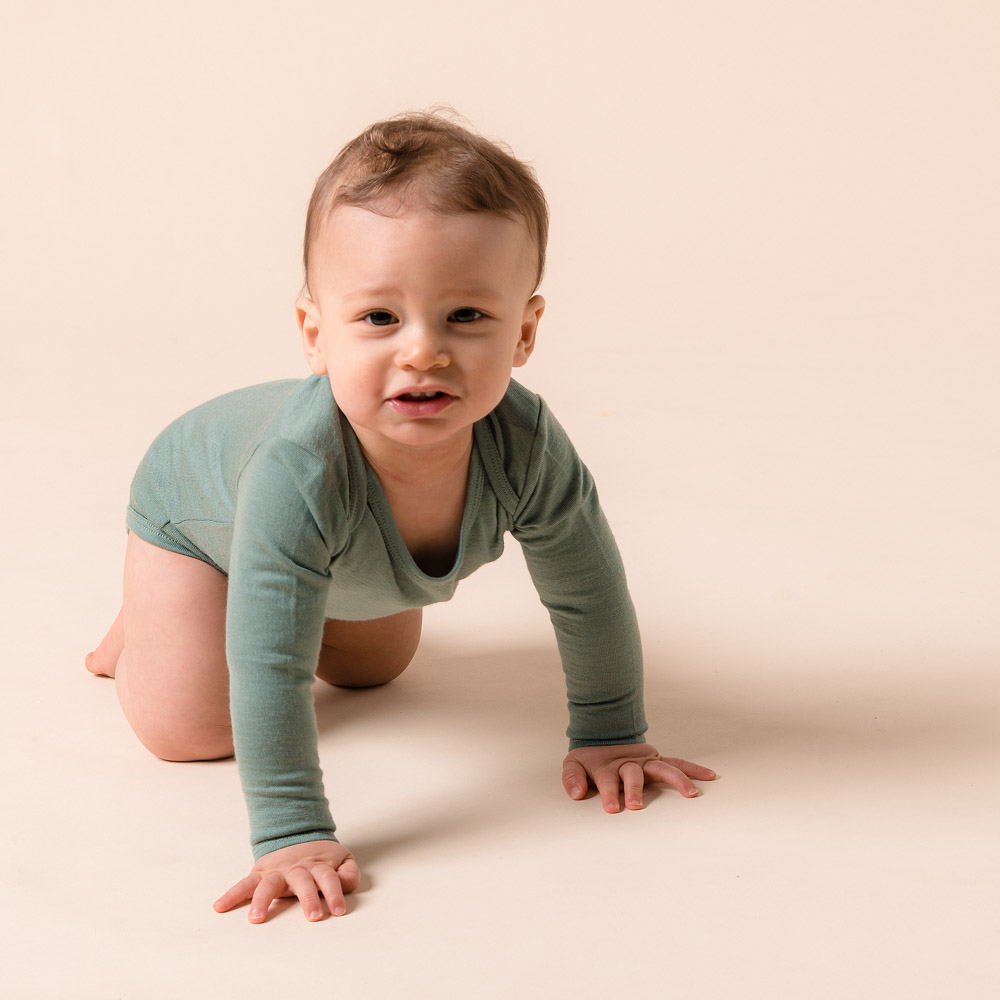 Jersey Merino - Long Sleeve Bodysuit - Clearance Colours