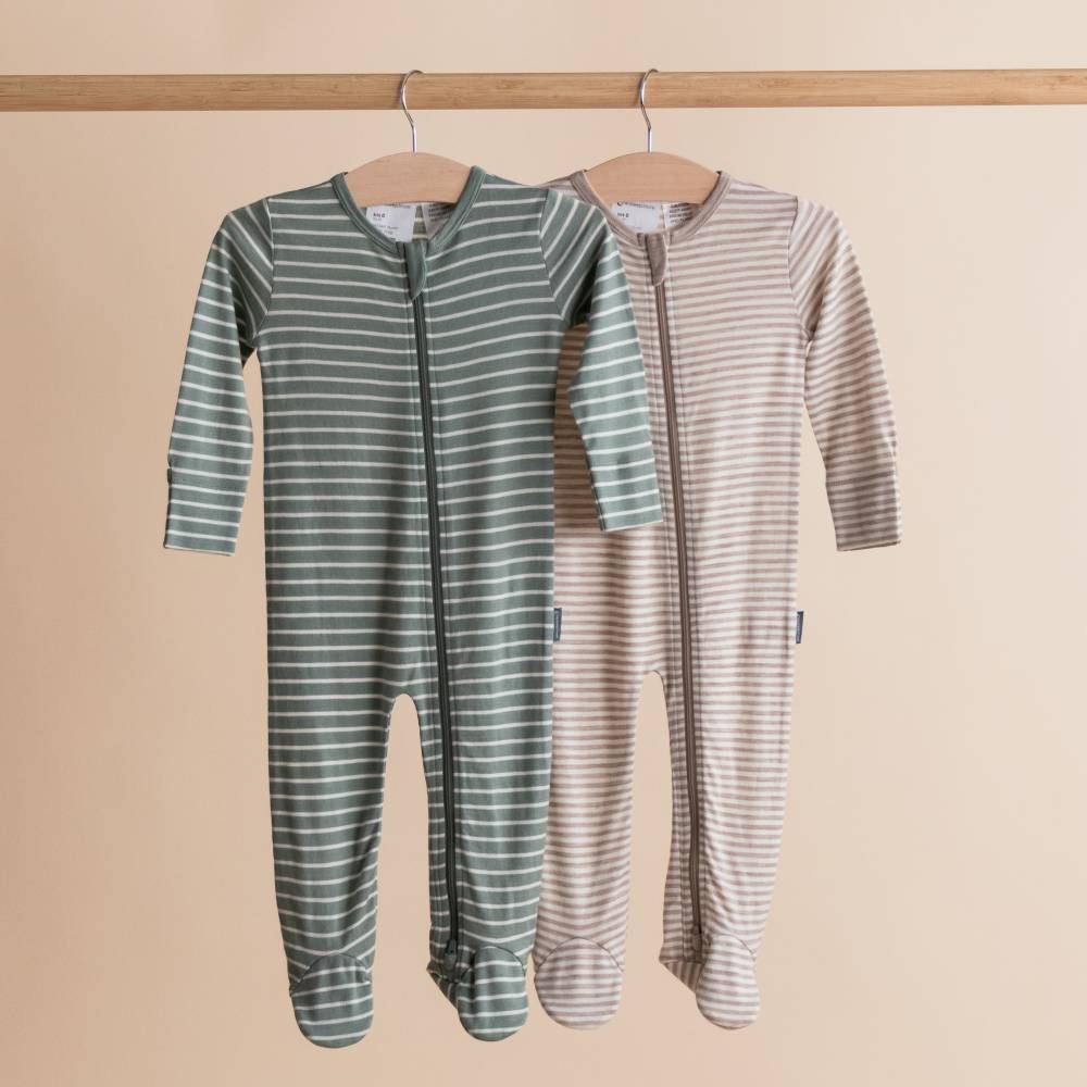 The Sleep Store Jersey New Zealand Merino Wool Footed Zipsuit - Newborn - 6-12 months