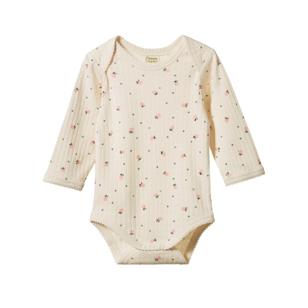 Nature Baby Pointelle Long Sleeve Bodysuit
