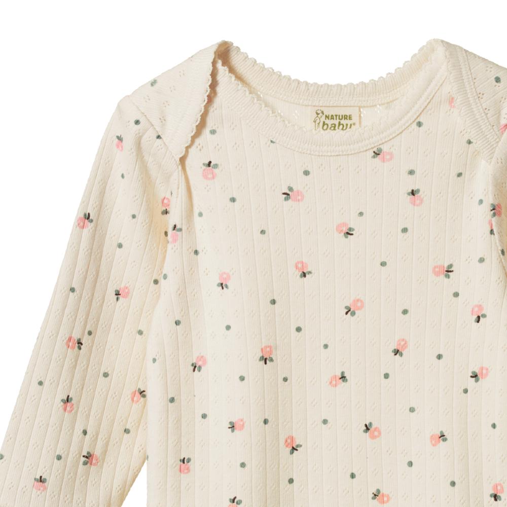 Nature Baby Pointelle Long Sleeve Bodysuit