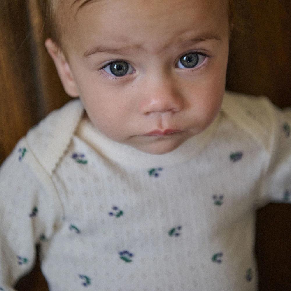 Nature Baby Pointelle Long Sleeve Bodysuit