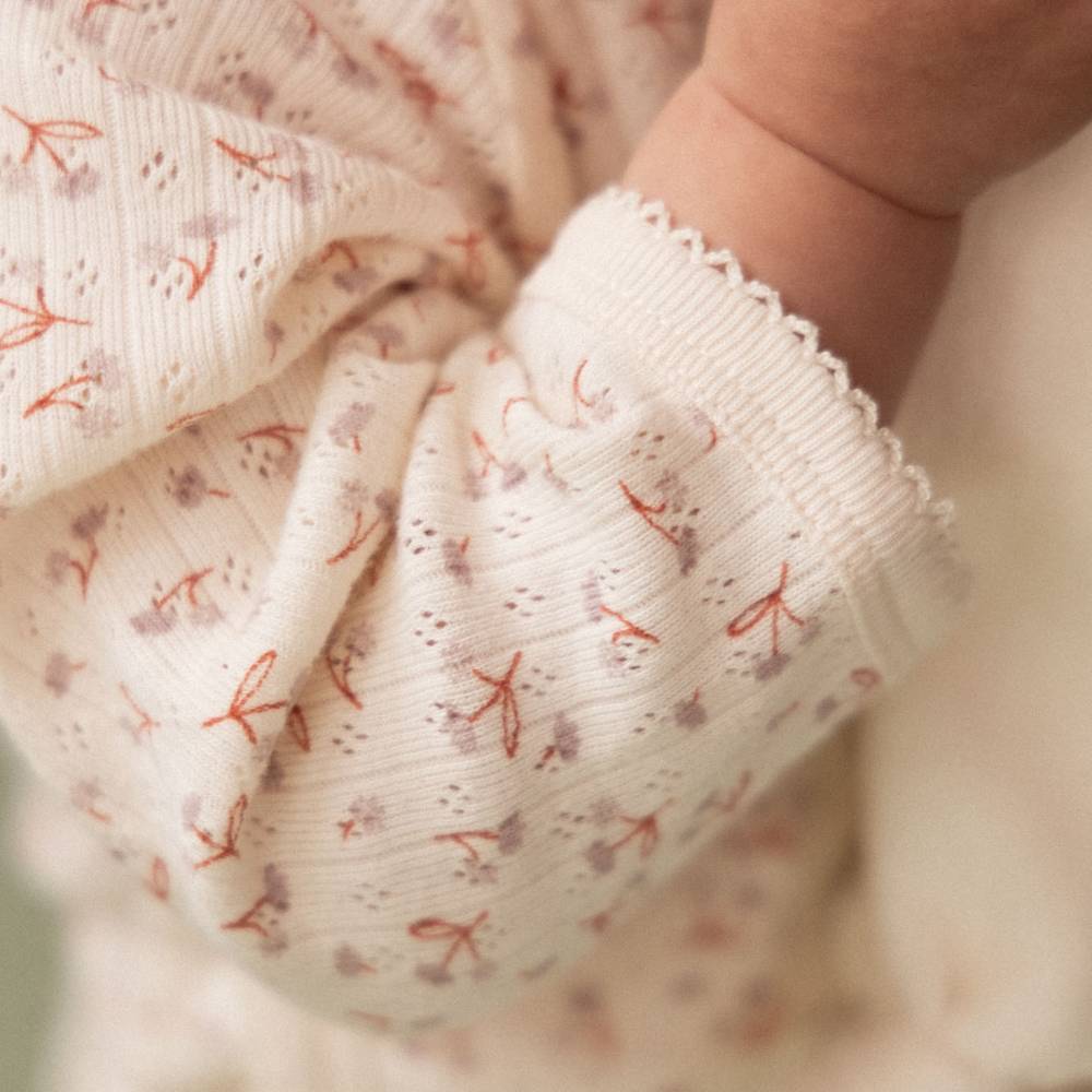 Nature Baby Pointelle Long Sleeve Bodysuit