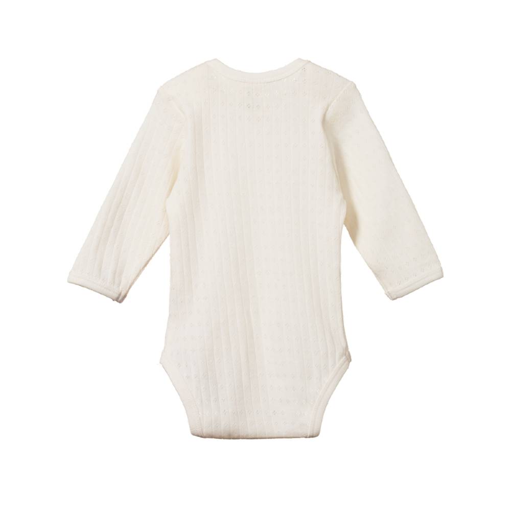 Nature Baby Pointelle Long Sleeve Bodysuit