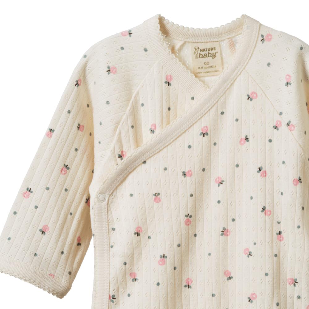 Nature Baby Long Sleeve Kimono Pointelle Bodysuit