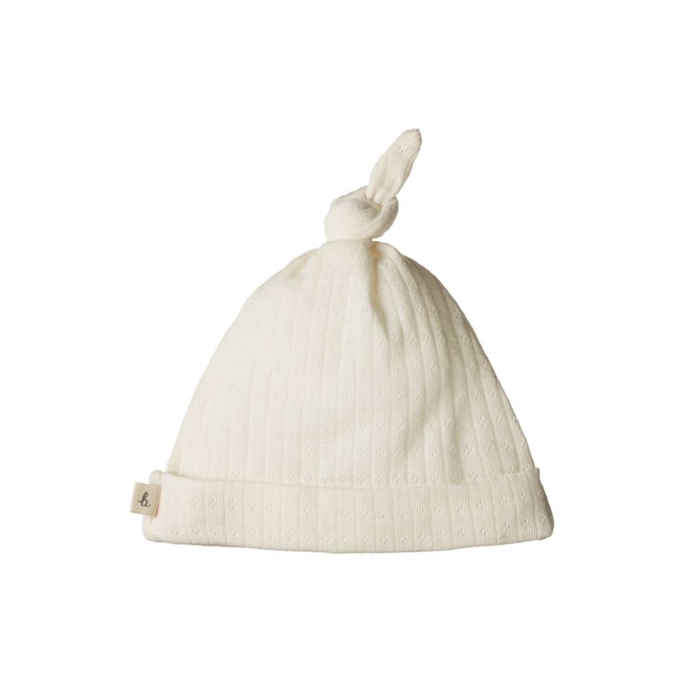 Nature Baby Merino Pointelle Knotted Beanie