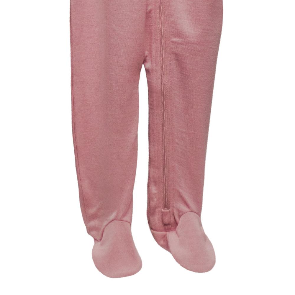 The Sleep Store Jersey New Zealand Merino Wool Footed Zipsuit - Prem