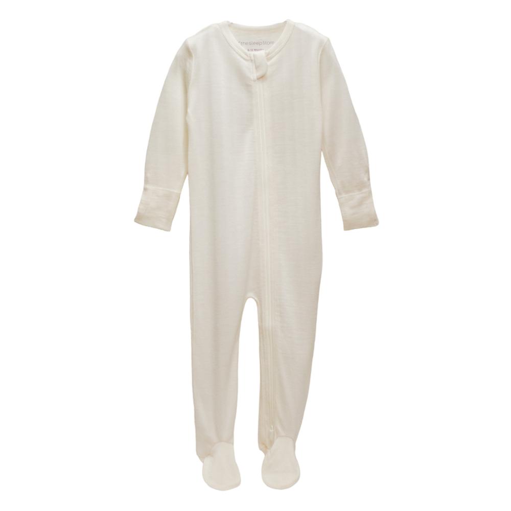The Sleep Store Jersey New Zealand Merino Wool Footed Zipsuit - Prem