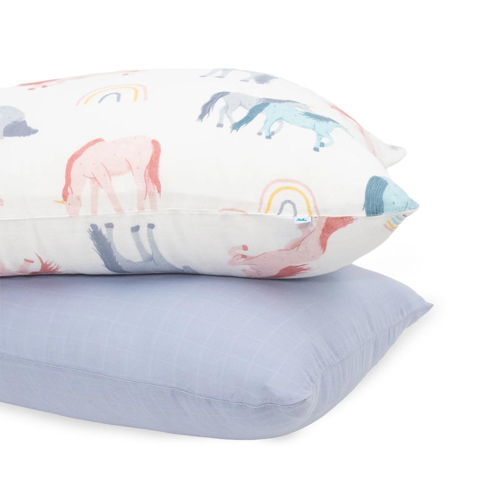 Little Unicorn Cotton Muslin Pillowcase 2pk